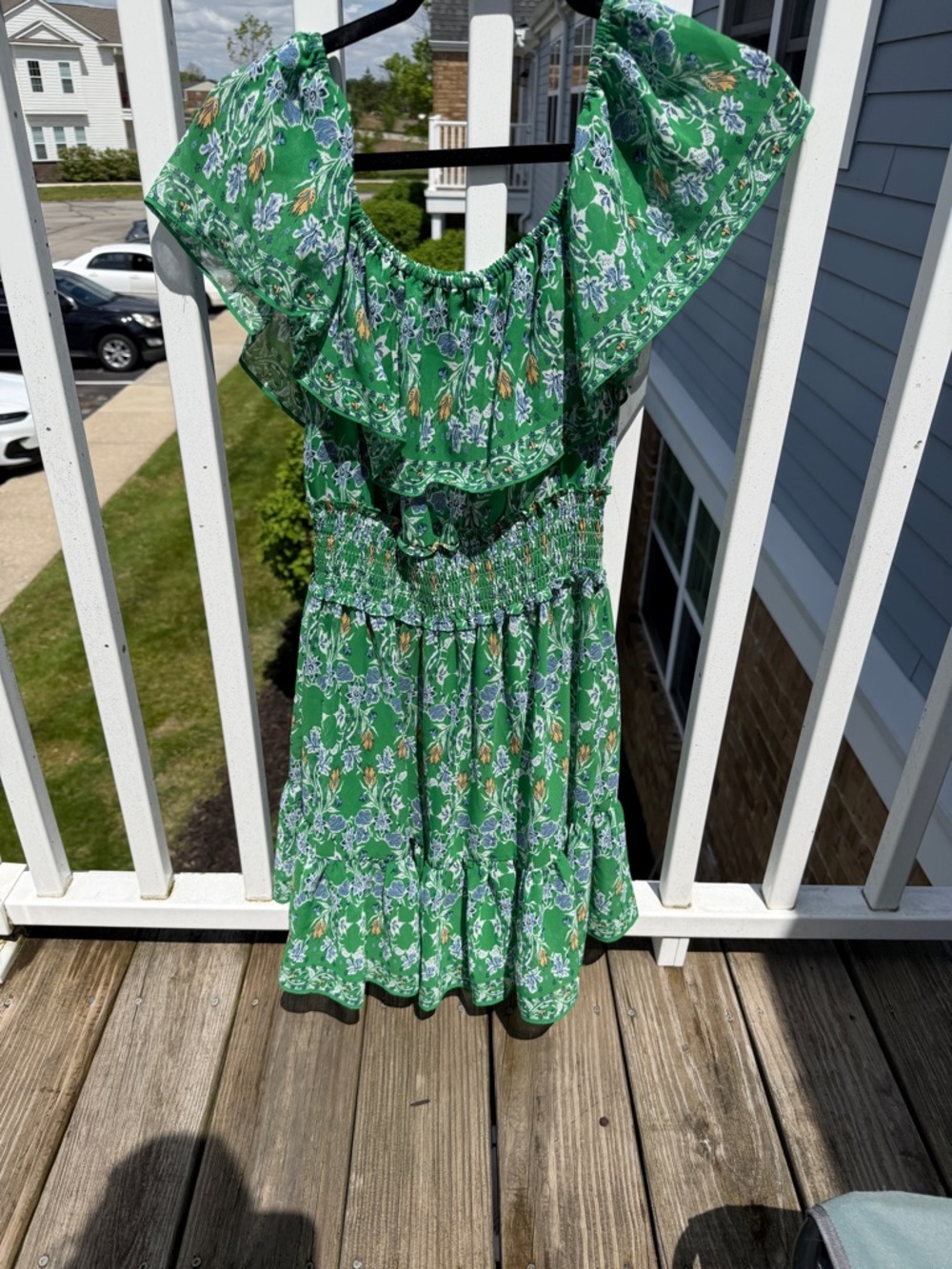 Max Studio Green Floral Mini Dress - Picture 4 of 5